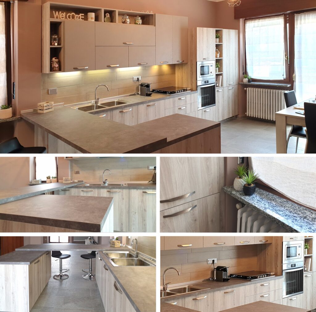 cucina con penisola fornasero Torino FOTO